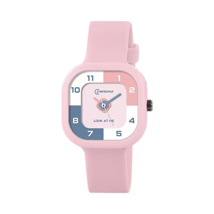 Montre carrée pour femmes et étudiants