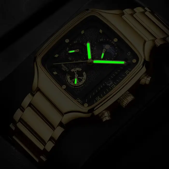 NIBOSI 2025 hommes montres haut de gamme de luxe chronographe montre à Quartz