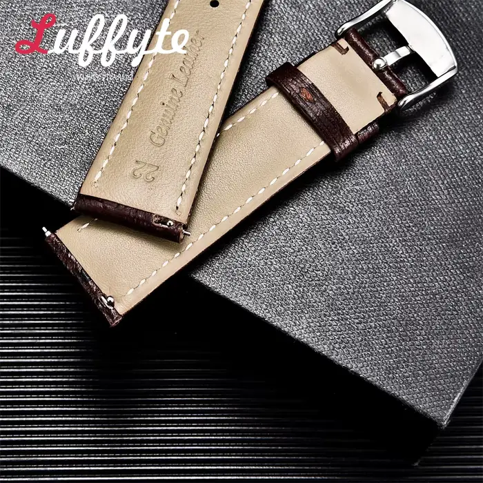 Bracelet de montre en cuir de vachette motif d'autruche pour hommes et femmes élégants et sophistiqués pour toutes les occasions