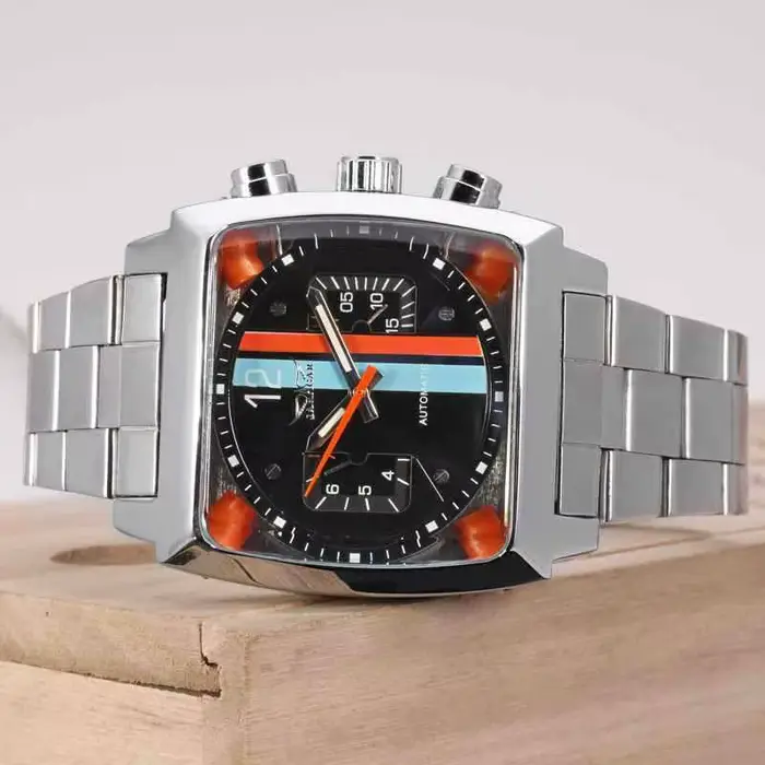 JARAGAR 569 montre mécanique automatique pour hommes de mode créative rétro carré calendrier semaine montres d'affaires