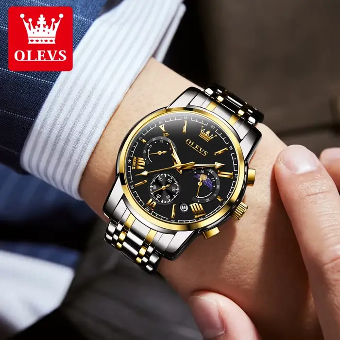 Montre-bracelet classique multifonctionnelle pour homme