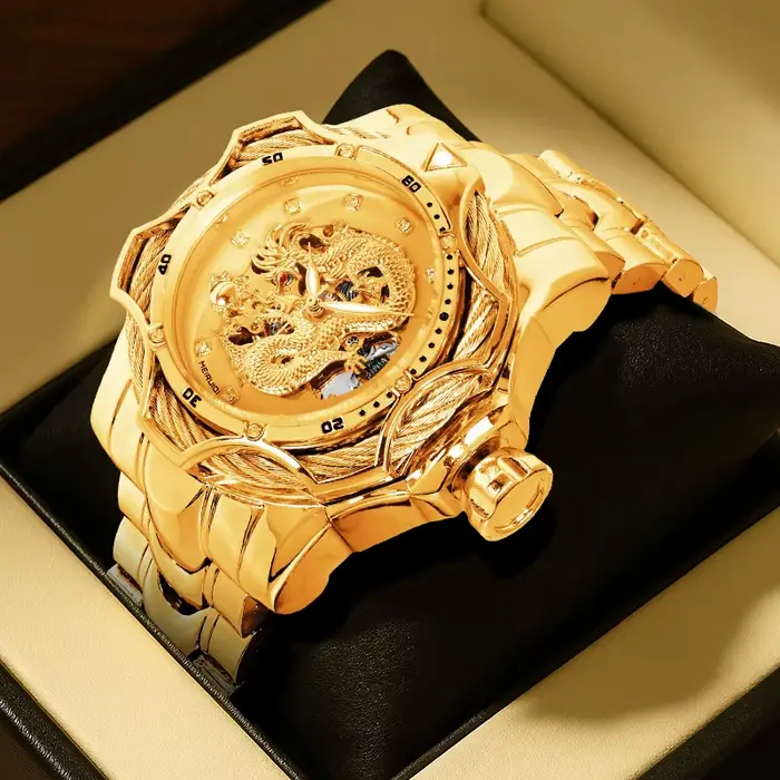 Montre mécanique tourbillon automatique pour homme