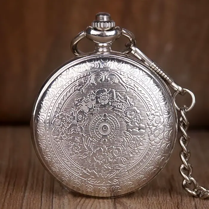 Montres de poche à Quartz en argent pour homme