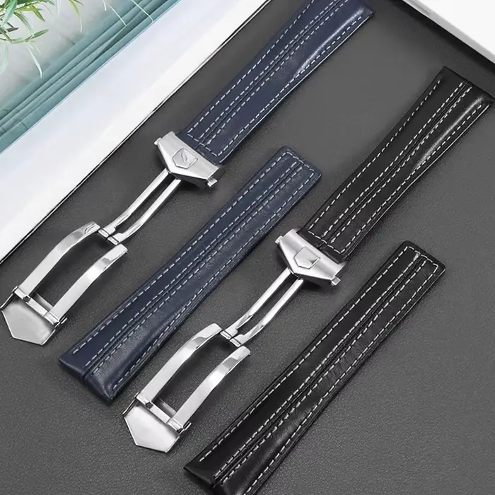 Bracelet de montre en cuir véritable de haute qualité