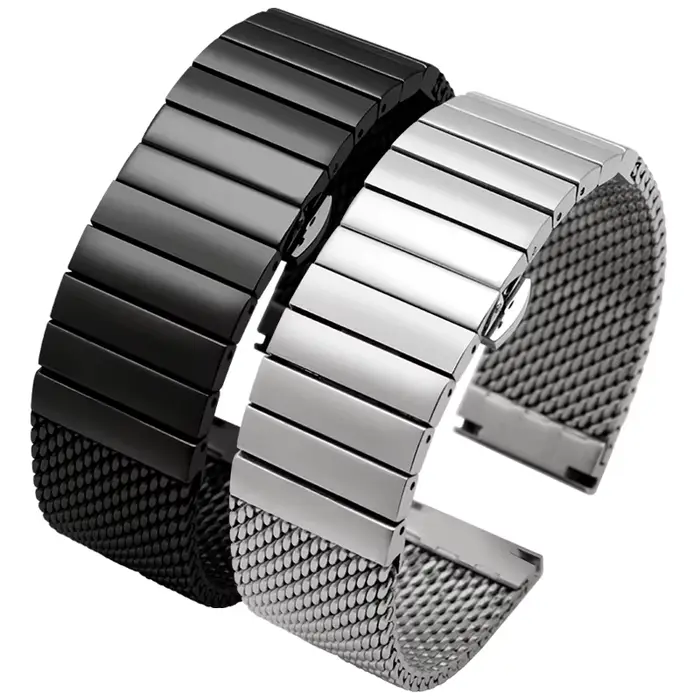 Bracelet Shlavabo Mesh Milan en acier inoxydable élégant pour femmes compatibles avec Hamilton Omega Breitling Citizen SeATM occasions spéciales