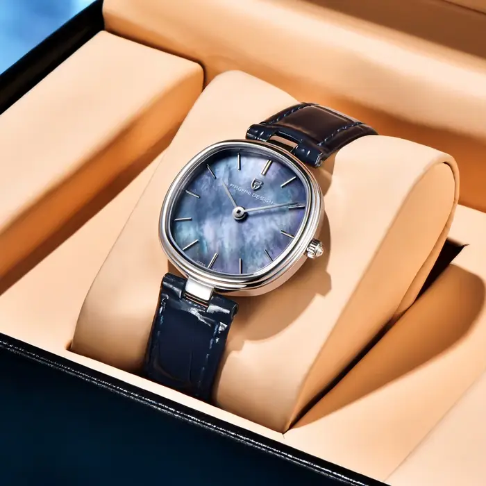 Montre Pagani Design en acier inoxydable avec cristal de saphir pour femmes occasions spéciales quartz elegance résistante à l'eau