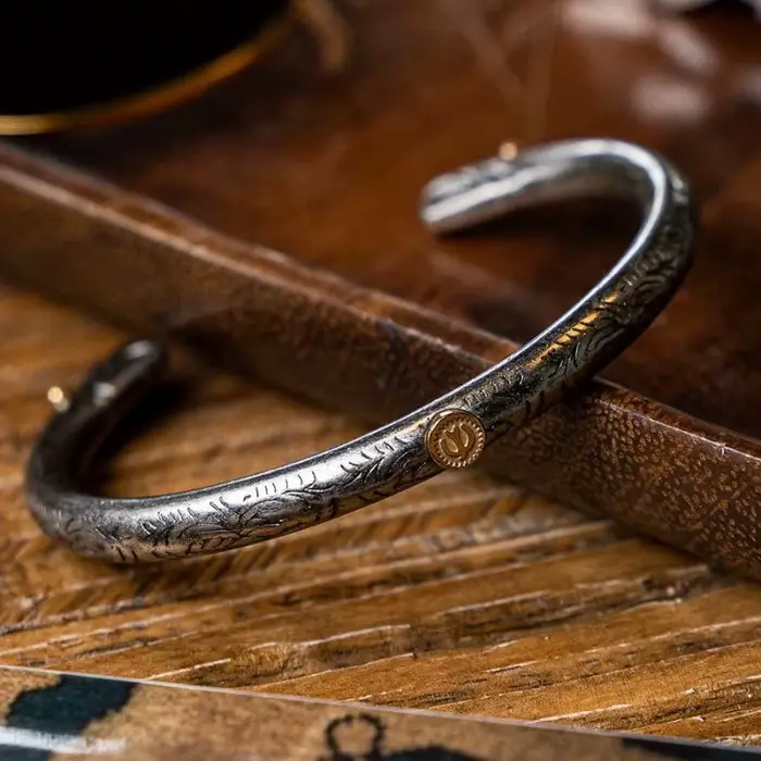 Bracelet de style ethnique indien de l'oncle Gu, bracelet aigle doré de style rétro Gaoqiao Tang Gra