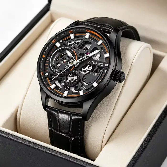 Montre mécanique squelette pour homme de la marque AILANG