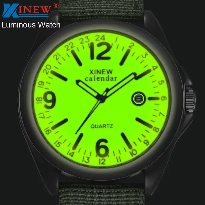 Montre à quartz avec bracelet en nylon pour homme