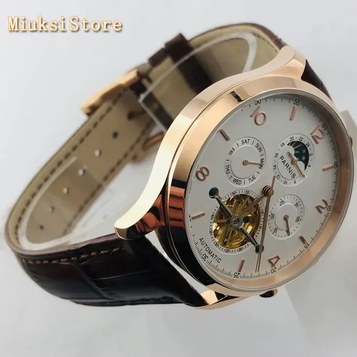 Parhéritage-Montre mécanique automatique étanche pour homme