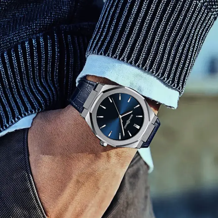 Montre d'affaires homme VA VA VOOM mouvement Miyota 2035 résistante à l'eau pour hommes occasions spéciales quartz élégante robuste à offrir