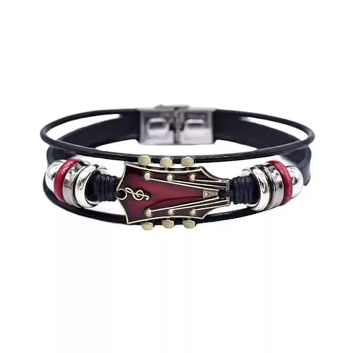 Bracelet en cuir véritable pour homme