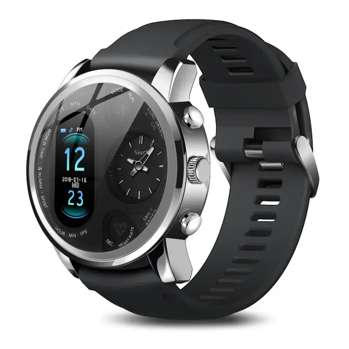 T3PRO t3 montre hybride double temps mouvement à Quartz japonais écran IPS affichage des messages ra