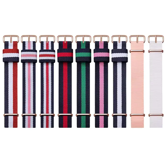 Pour Daniel Wellington bracelet de montre Original avec Milan femme exquis respirant Nylon toile accessoires 18 20 22mm