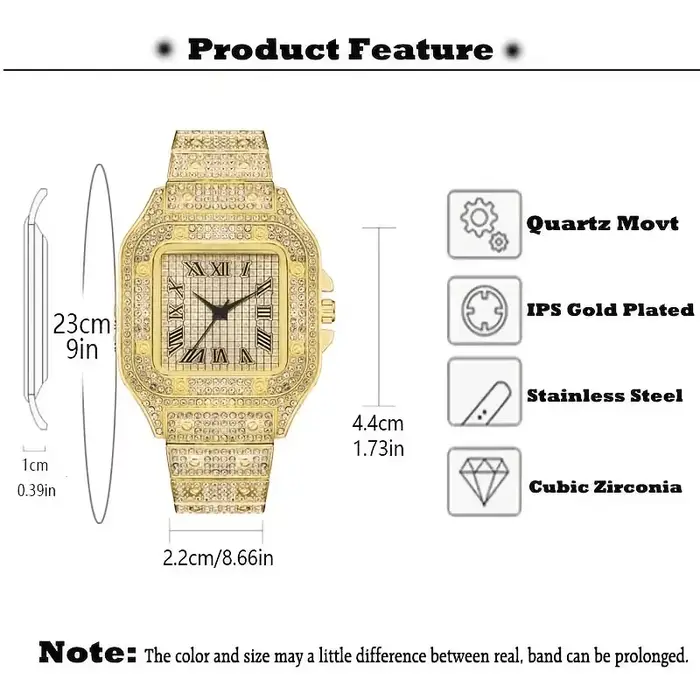 Montres de luxe carrées pour hommes