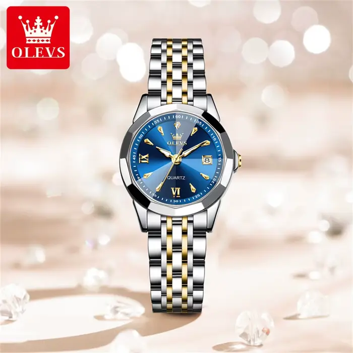 OLEVS 9998 femmes montre de luxe Original Quartz marque de mode étanche lumineux montre-bracelet calendrier fenêtre