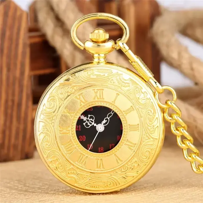 Montre de poche classique avec couvercle de chiffres romains