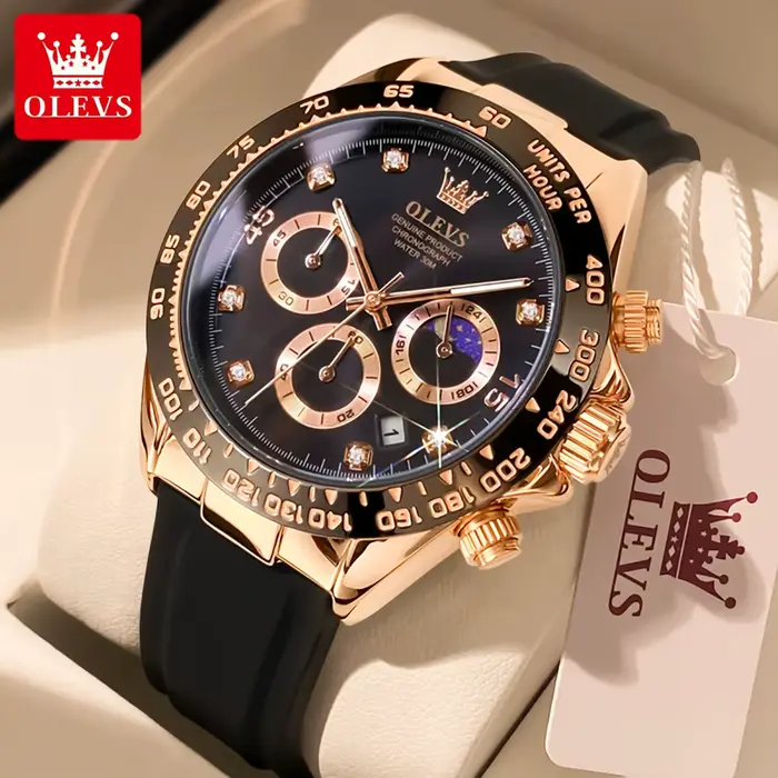 OLEVS 2875 montre à Quartz de luxe pour hommes étanche sport minuterie calendrier antichoc lumineux
