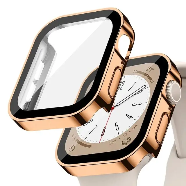 Verre + étui pour Apple Watch 42 46mm 45mm 41 49 44mm 40 mm