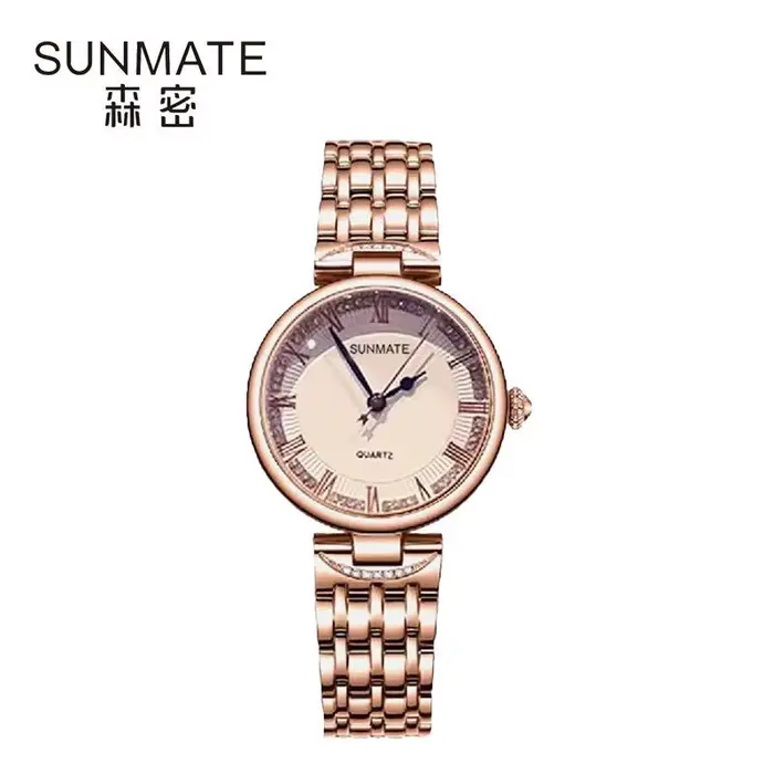 Montre à bracelet en acier inoxydable de marque à succès pour femmes Cadeau de luxe