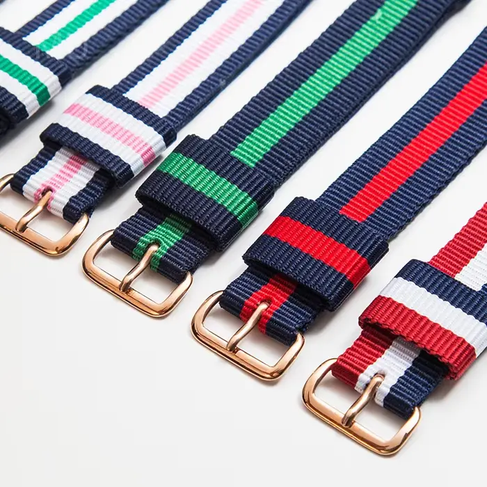 Bracelet de montre en nylon respirant pour montre traditionnelle étanche et multicolore adapté aux différentes tailles et occasions de port