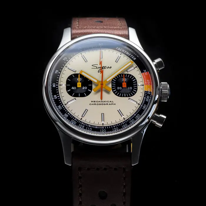 Sugess montre pour hommes chronographe montres mécaniques Tianjin ST19 mouvement à col de cygne pilote