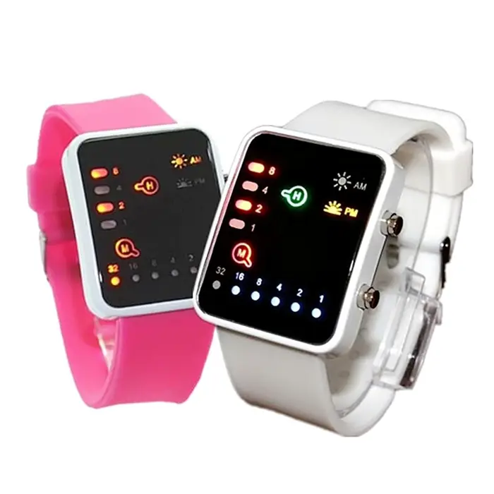 Montres Led binaire hommes