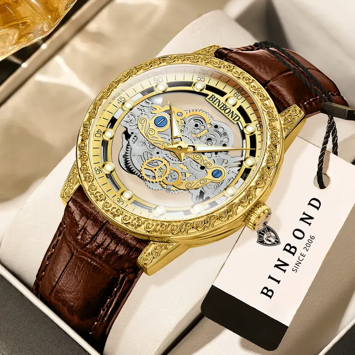 Montres-bracelets vintage BINBOND à quartz pour hommes
