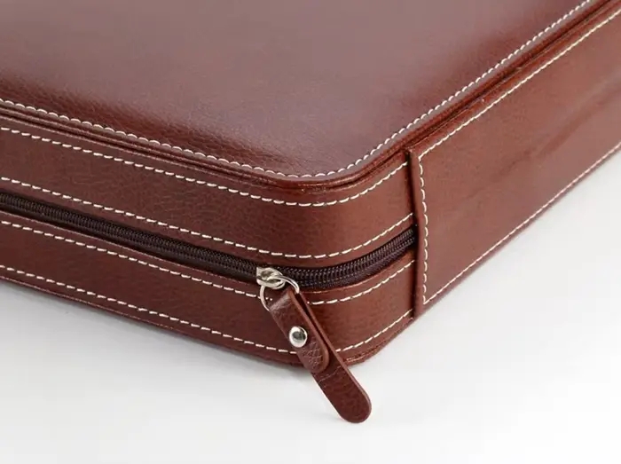 Boîte de rangement de montre en simili cuir pour hommes, affichage de montre, étui de montre de voyage, support de montre, boîte de montre de deux emplacements, élégance pour bureau et voyage