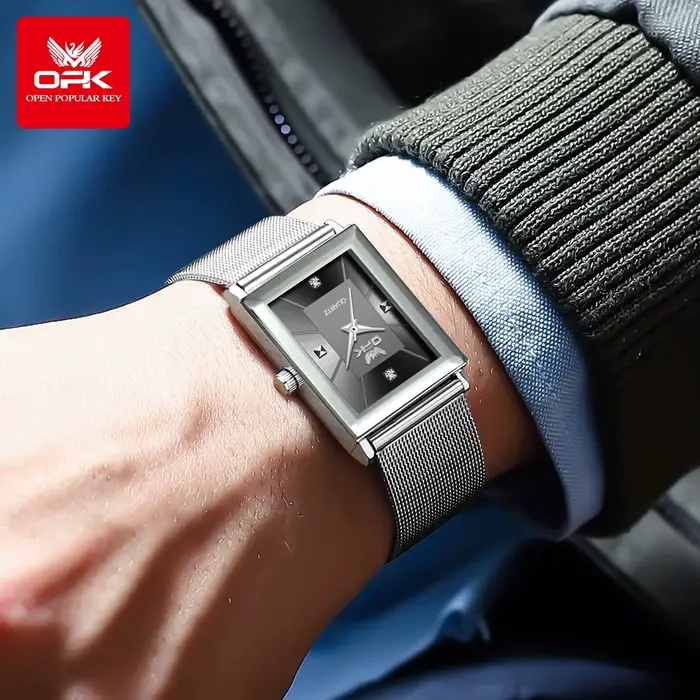 Montre à quartz pour homme avec bracelet en acier inoxydable