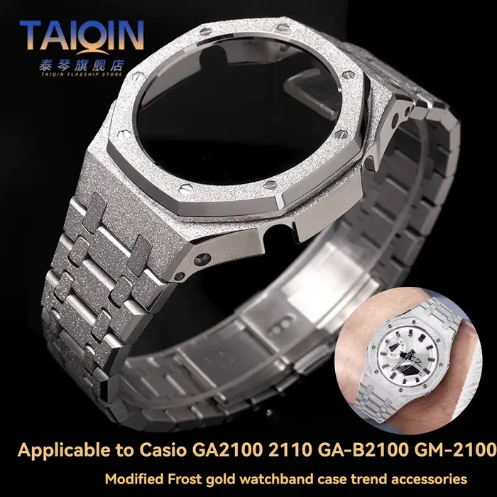 Kit de modification de bracelet en acier inoxydable pour Casio G-SHOCK GA2110 GA-2100 GM2100