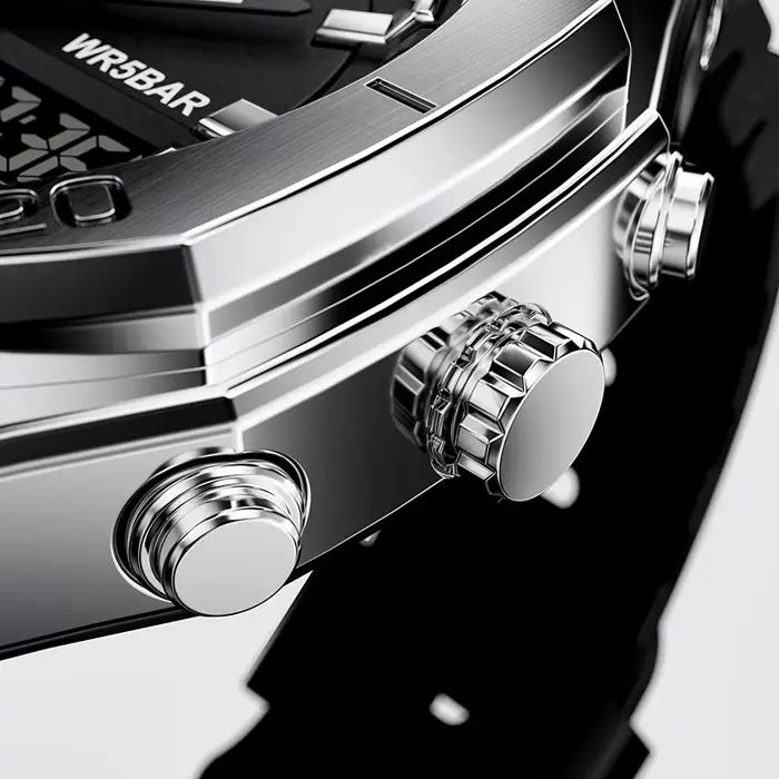 Montre-bracelet à quartz chronographe étanche pour homme