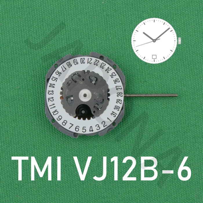 VJ12 MOVtend Japon TMI VJ12B-6 mouvement VJ12B mouvement 3 mains mince 3 mains/date mouvement à quar