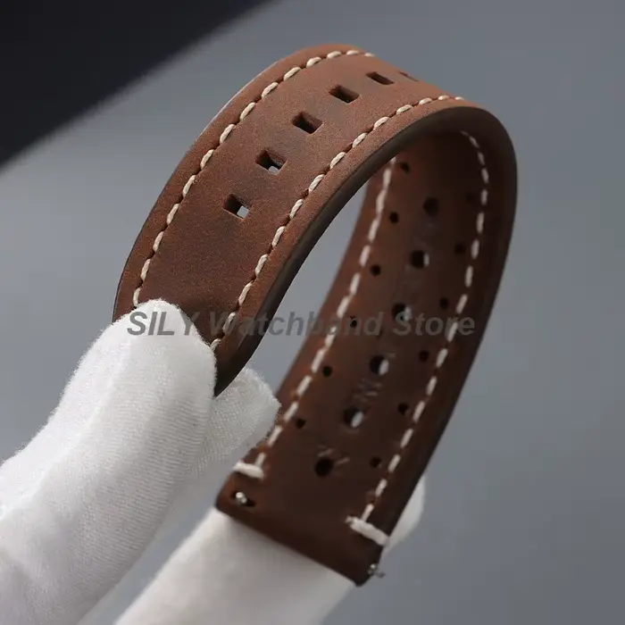 Bracelet de montre en cuir fait main vintage 18/19/20/21/22/24mm à libération rapide