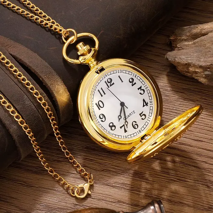 Montre de poche steampunk antique quartz or pour homme et femme occasionnels spéciaux horlogerie vintage analogique-digital