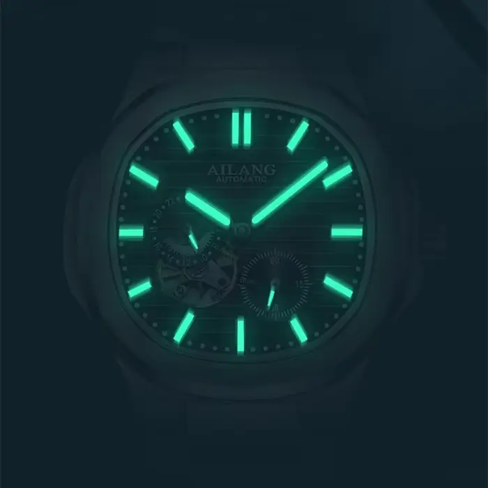 AILANG PROMOTION Montre Homme Mécanique Automatique Squelette Étanche en Acier Inoxydable pour Affaires