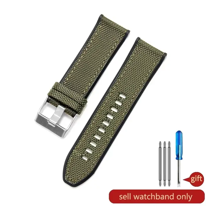 Bracelet de montre ergonomique avancé pour officier Diesel, 26mm, Base en Silicone, Surface en Nylon