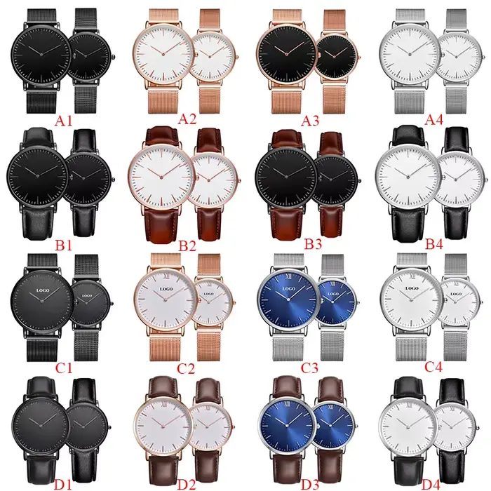 Montre-bracelet à quartz personnalisée avec logo personnalisé, montre de marque privée, numéro hébreu, langue