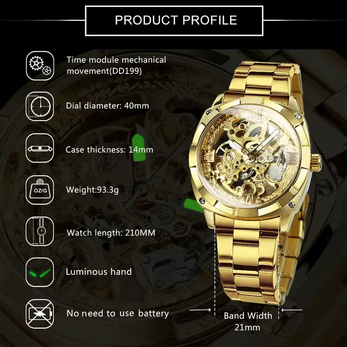 Montres classiques rétro pour hommes