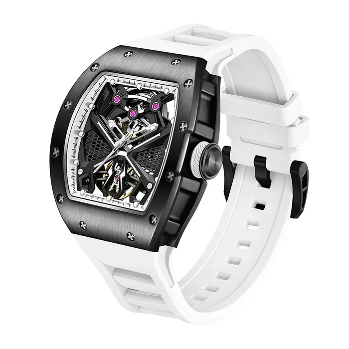 SAPPELEZ À LA DÉFIANCE : Montre-bracelet haut de gamme RMI White Label à mouvement automatique Modèle 5 – Cadeau de collection pour les passionnés de montres