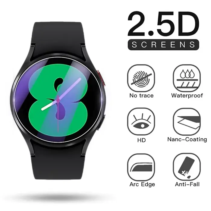 Protecteur d'écran en verre trempé 9H HD Clear pour montre intelligente TicWatch Pro 5 et Enduro avec protection Anti Blue-Ray et option Anti peeping