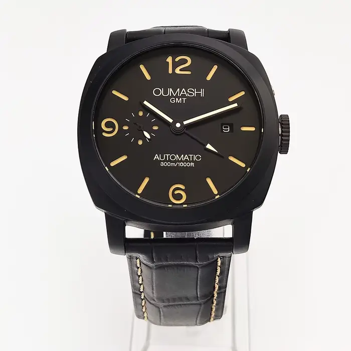 OUMASHI-45mm ST2557 montre de luxe affaires personnalité décontracté haute dureté verre étanche GMT 