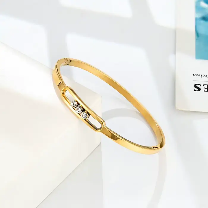 Bracelet classique coulissant en Zircon 3 pour femmes