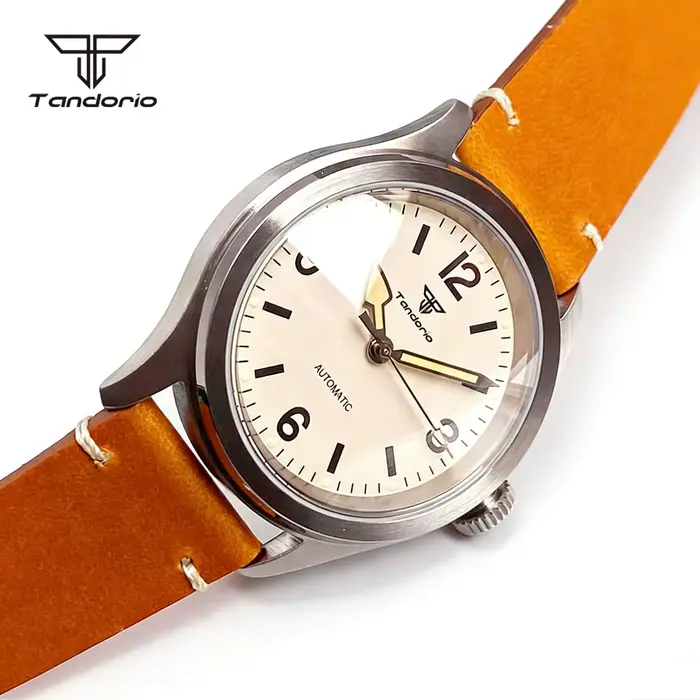 Montre de Terrain Tandorio 38mm Mécanique Automatique Vintage Lumineuse Occasions Spéciales Hommes