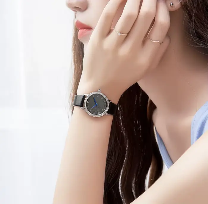 Montre à Quartz japonaise en cuir véritable pour femmes