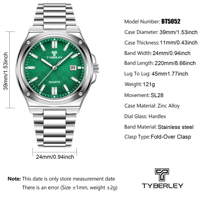 2025 nouvelles montres pour hommes TYBERLEY montre à Quartz de luxe de marque supérieure