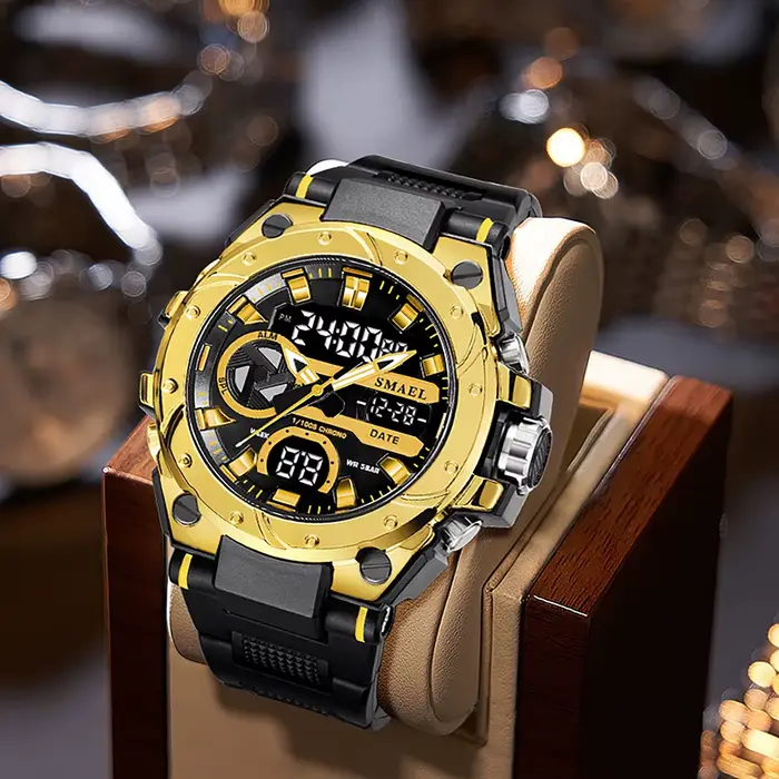 SMAEL marque Sport montres 50 M étanche double affichage de l'heure