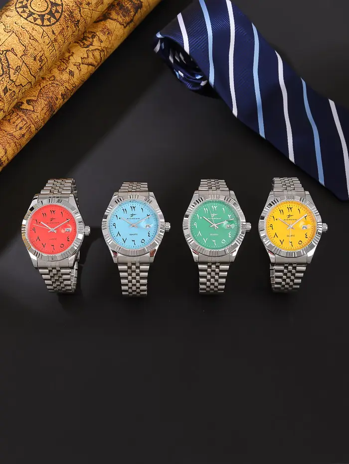 Montre RICECGO à Quartz Décontractée et Élégante avec Fonction Date Automatique pour Homme Occasions Quotidiennes