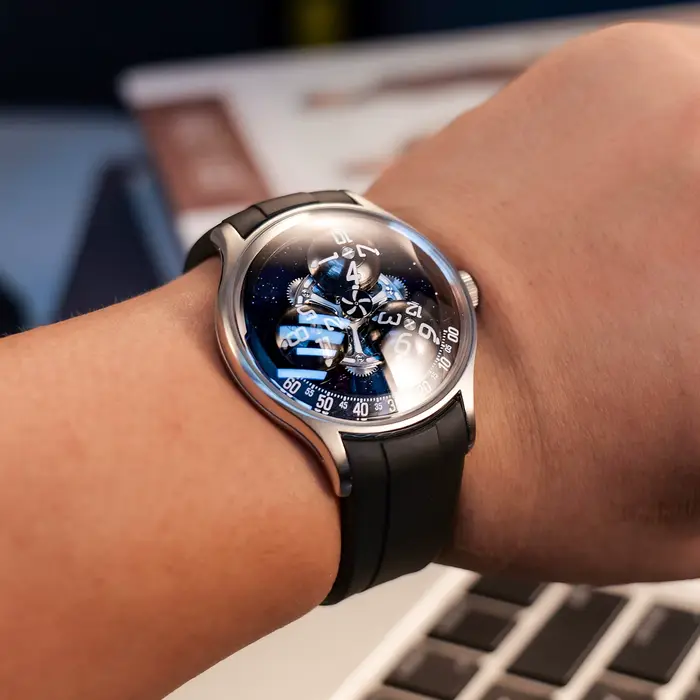 Nouvelle montre OBLVLO en acier inoxydable avec bracelet en silicone pour hommes style luxe ocasions formelles et décontractées