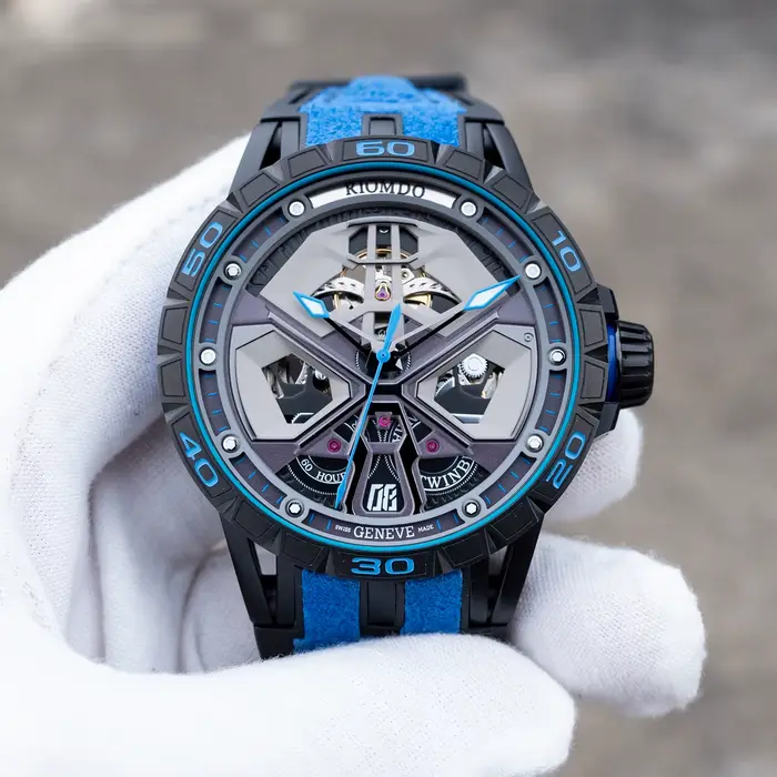 OBLVLO Montres mécaniques automatiques squelette de luxe pour hommes
